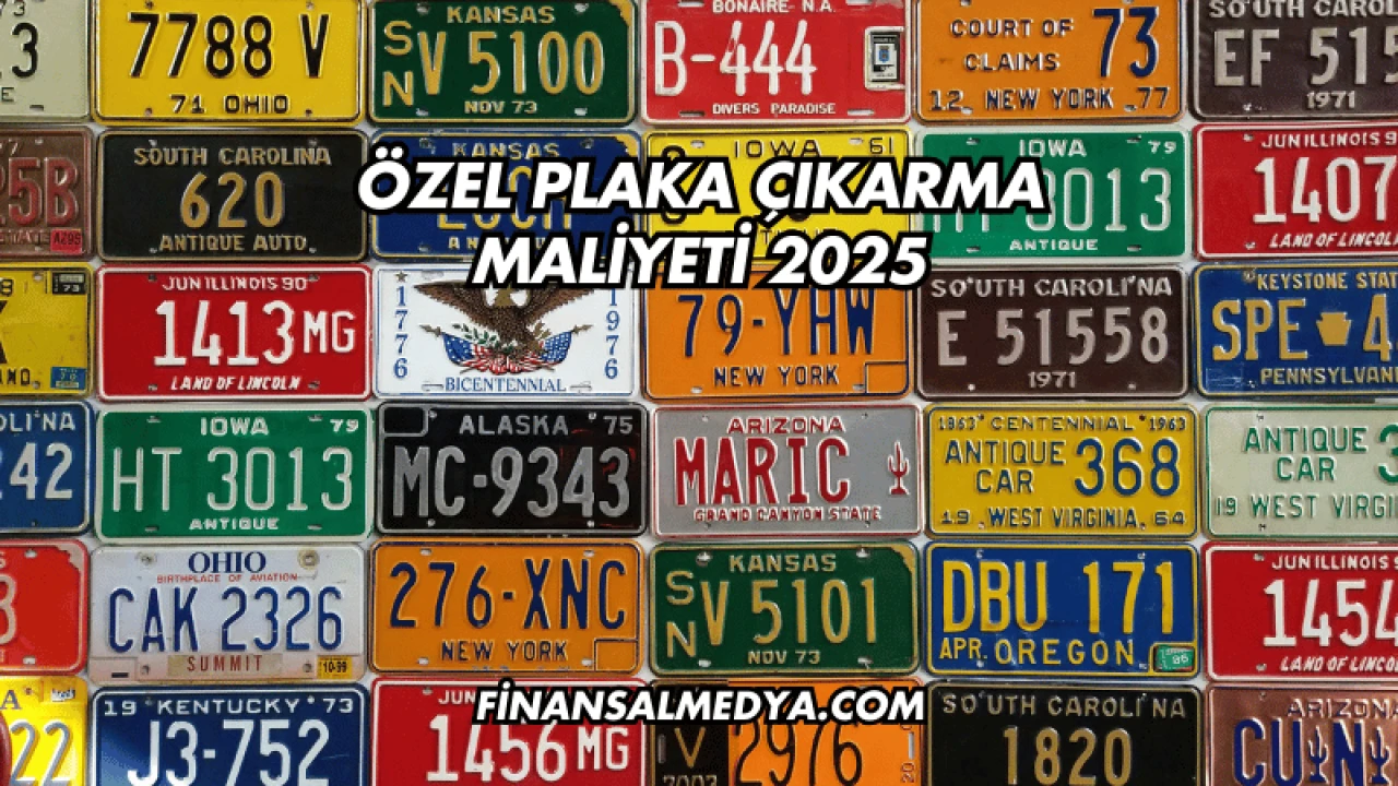 Özel Plaka Çıkarma Maliyeti 2025