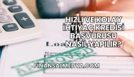 Hızlı ve Kolay İhtiyaç Kredisi Başvurusu Nasıl Yapılır?