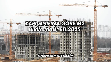 Yapı Sınıfına Göre m2 Birim Maliyeti 2025